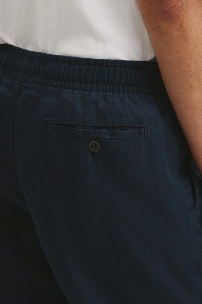 Relaxed Fit Linen Drawcord Pant