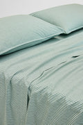 Brae Australian Cotton Stripe Queen Flat Sheet