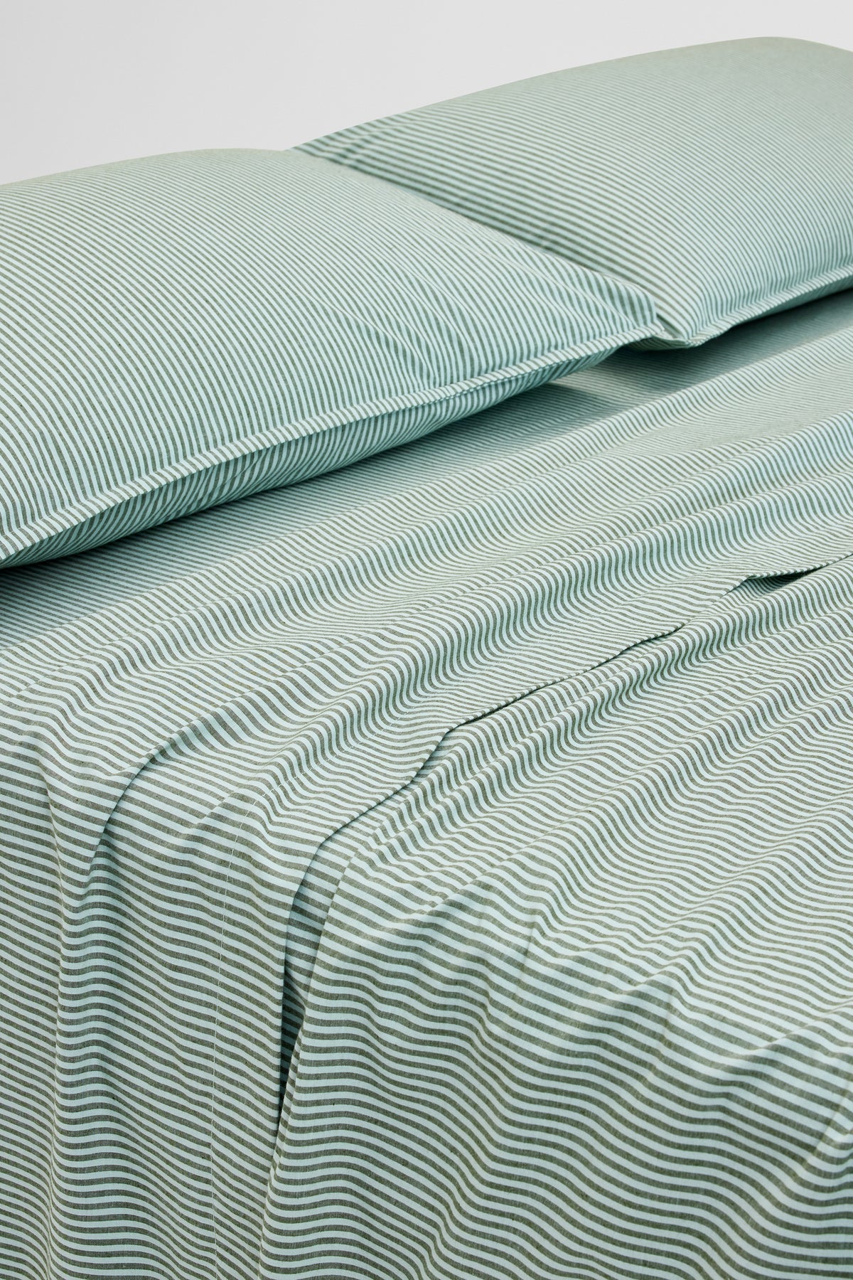 Brae Australian Cotton Stripe Queen Flat Sheet