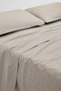 Brae Australian Cotton Stripe King Flat Sheet