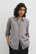 Pinstripe Silk Shirt