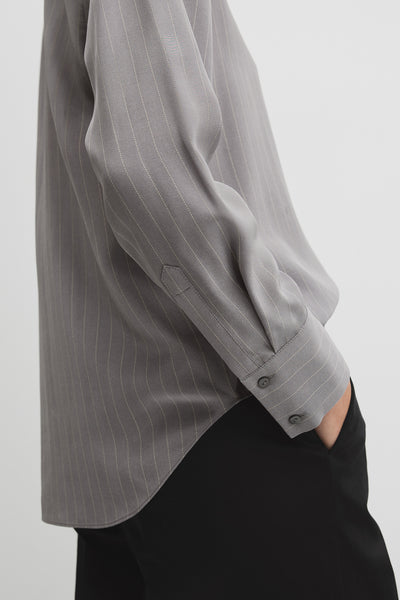Pinstripe Silk Shirt