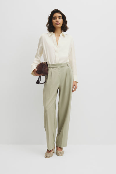 Wool Blend Tailored Pant