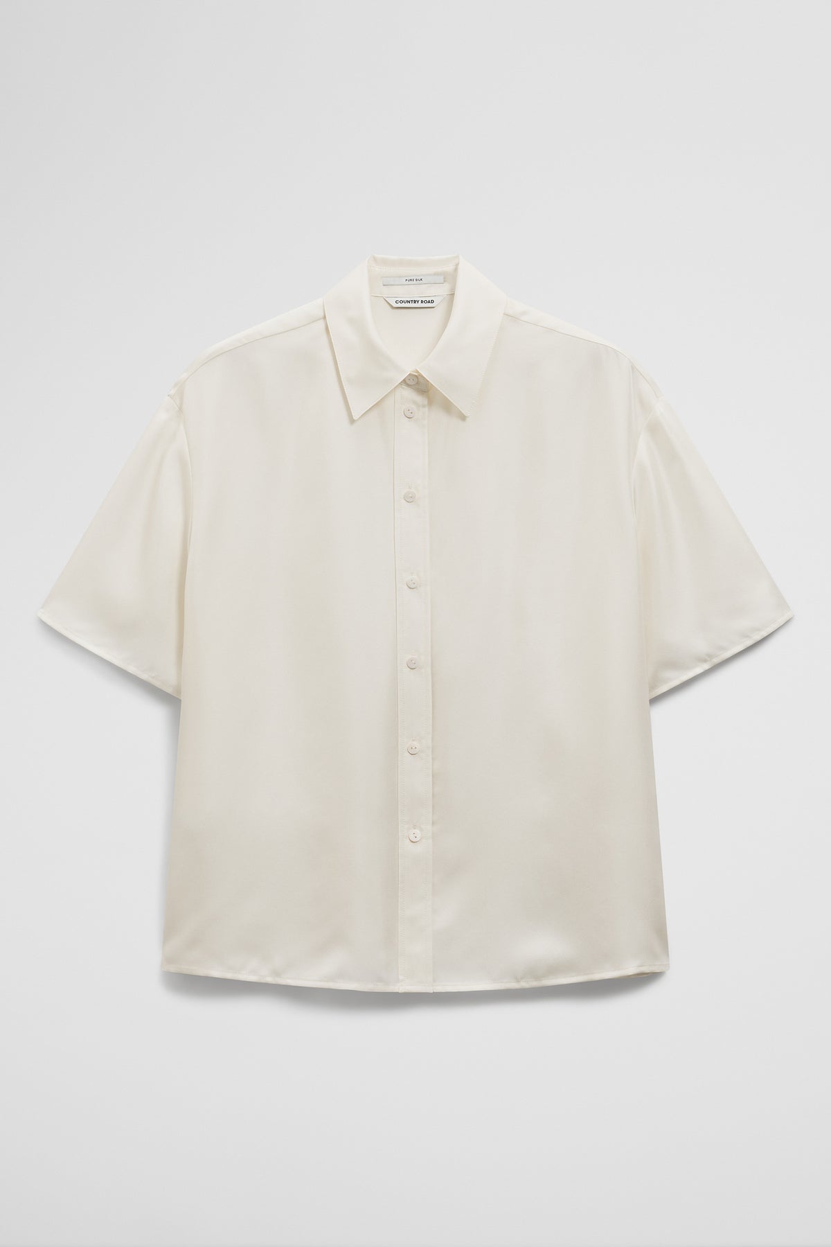 Short Sleeve Washable Silk Shirt