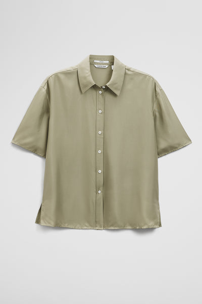 Short Sleeve Washable Silk Shirt