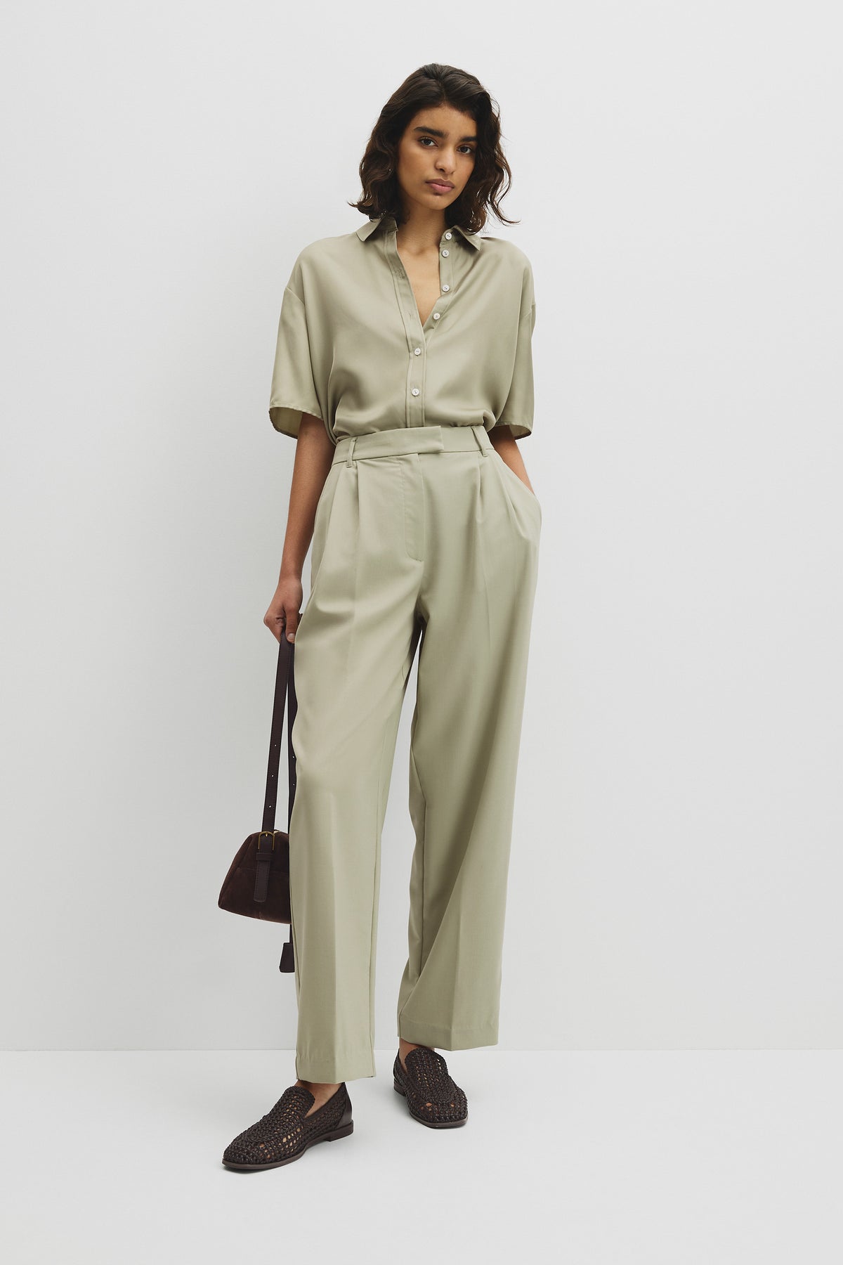 Short Sleeve Washable Silk Shirt