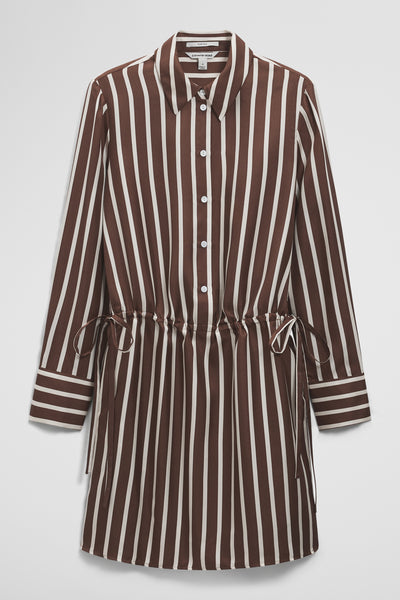 Stripe Gather Mini Dress