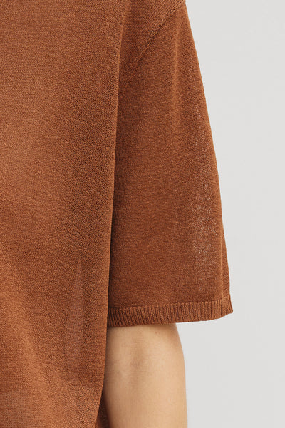 Fine Mesh Knit T-Shirt