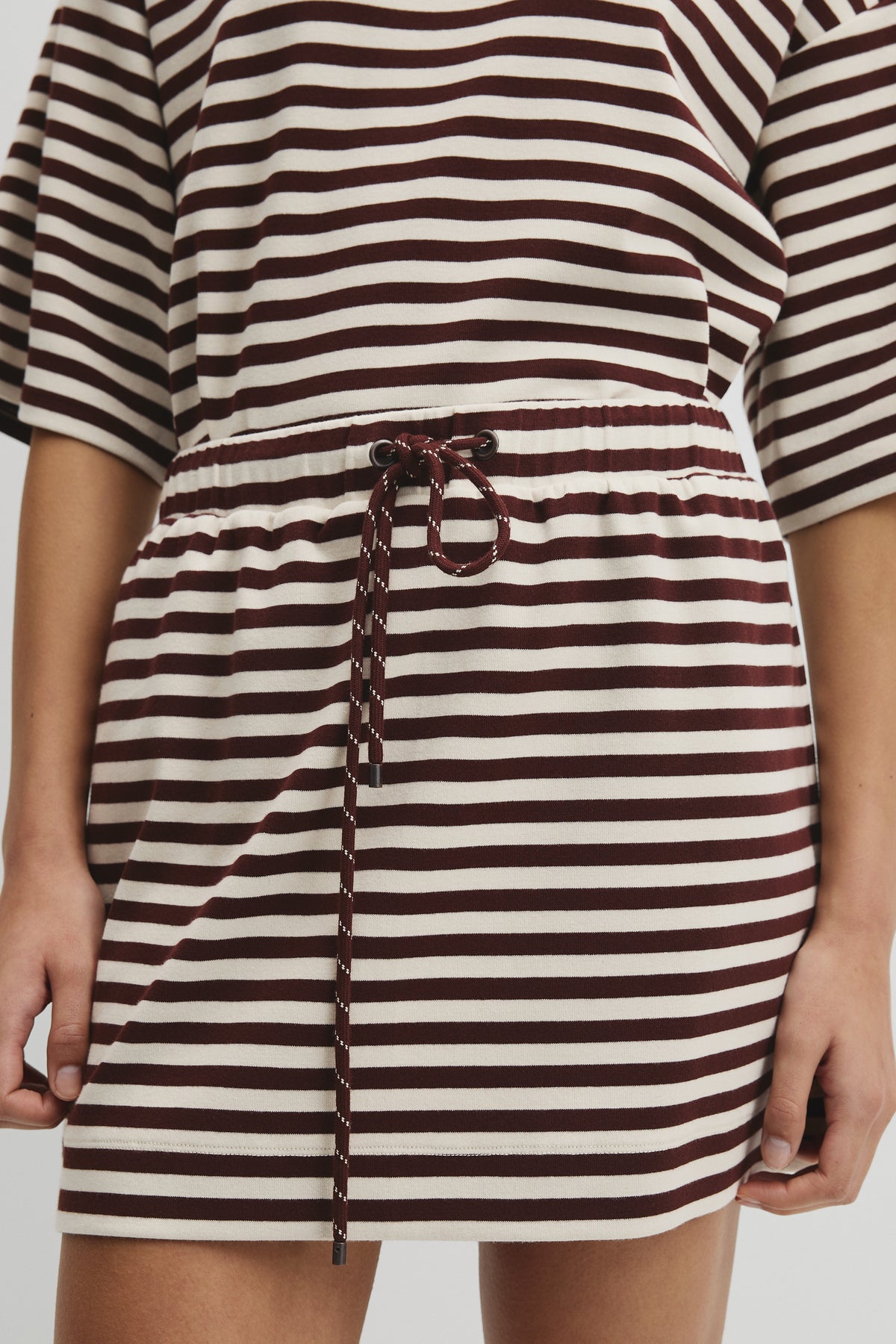 Australian Cotton Blend Stripe Jersey Skirt