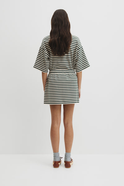 Australian Cotton Blend Stripe Jersey Skirt
