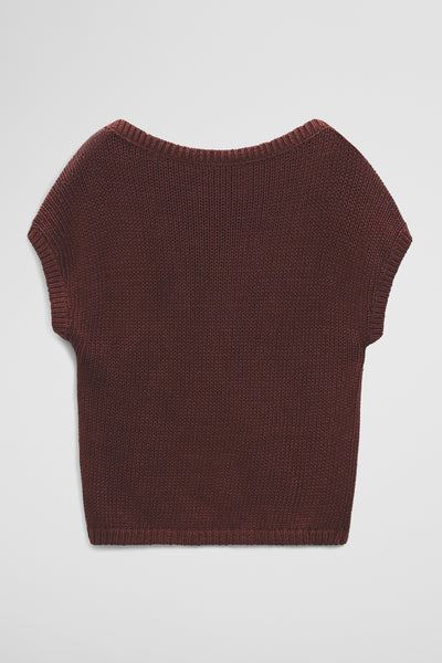 Organically Grown Cotton Asymmetric Tape Knit T-Shirt