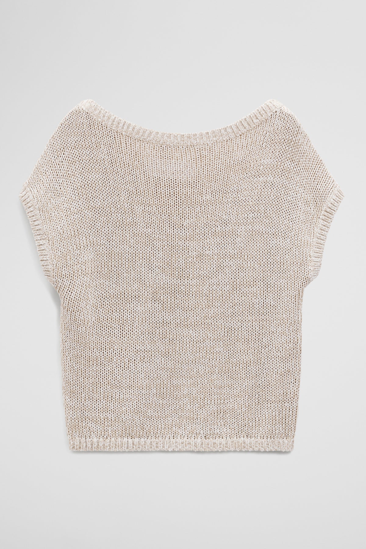 Organically Grown Cotton Asymmetric Tape Knit T-Shirt