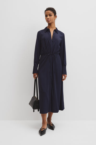Pinstripe Shirt Dress