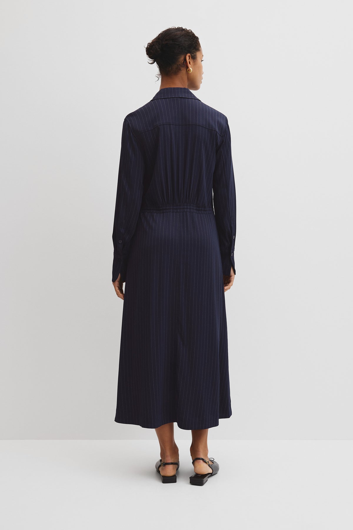 Pinstripe Shirt Dress