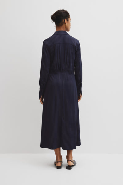 Pinstripe Shirt Dress