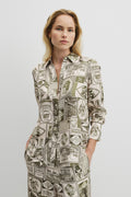 Print Washable Silk Blouse