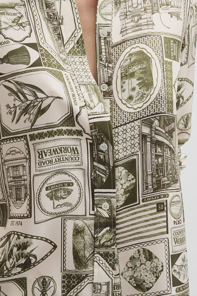 Print Washable Silk Blouse