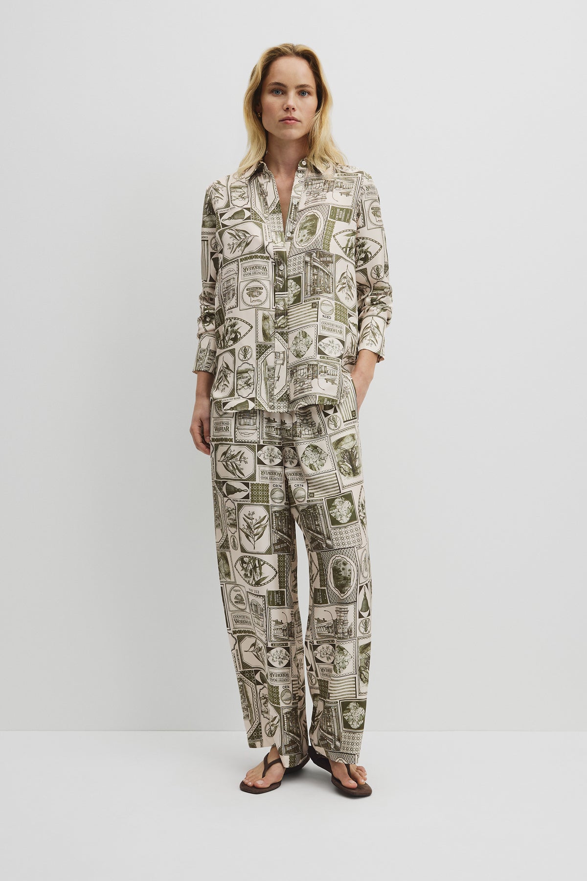 Print Washable Silk Blouse