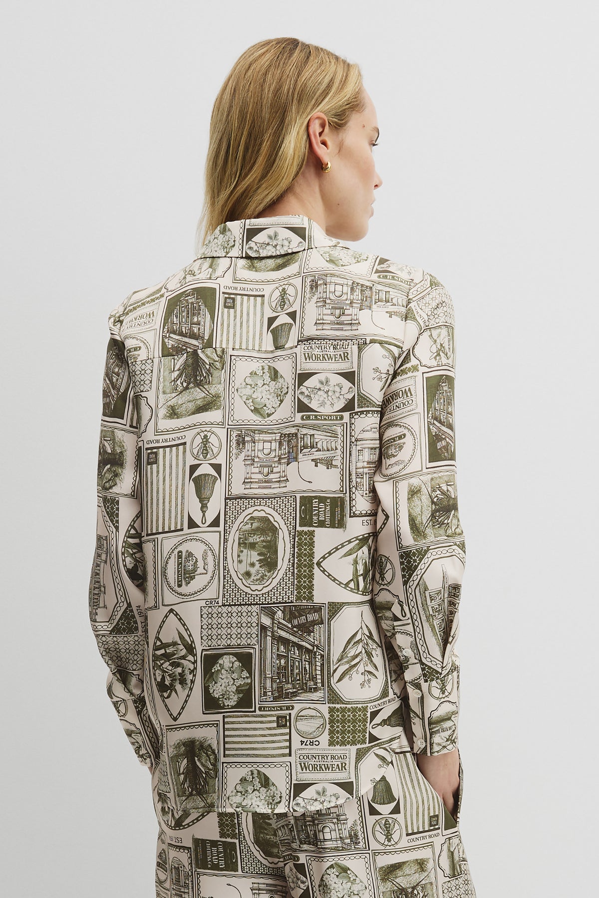 Print Washable Silk Blouse