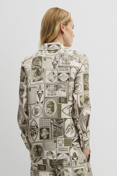 Print Washable Silk Blouse