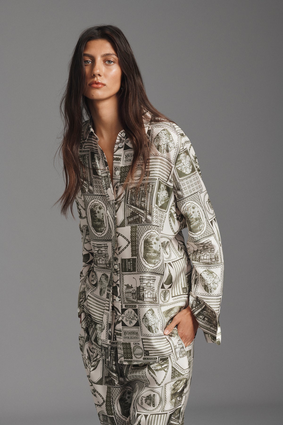 Print Washable Silk Blouse