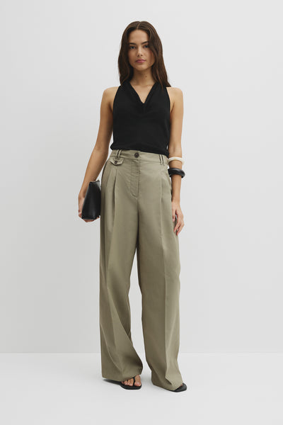 V-Neck Neck Drape Top