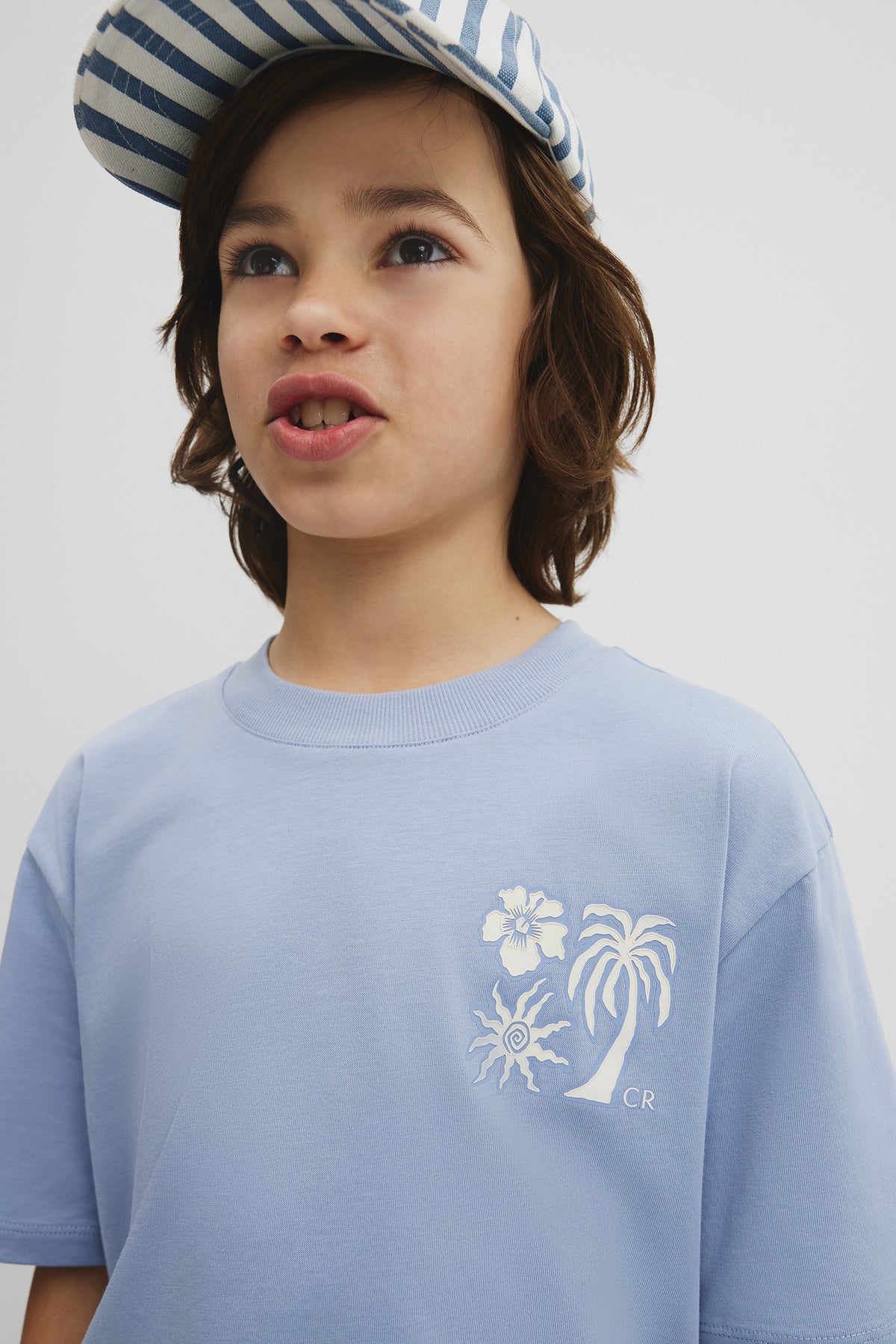 Relaxed Hibiscus Print T-Shirt