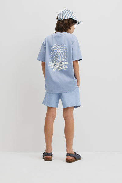 Relaxed Hibiscus Print T-Shirt