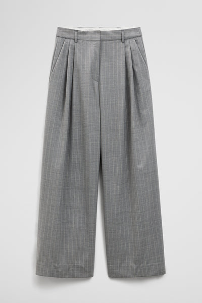 Wool Blend Tailored Pinstripe Pant