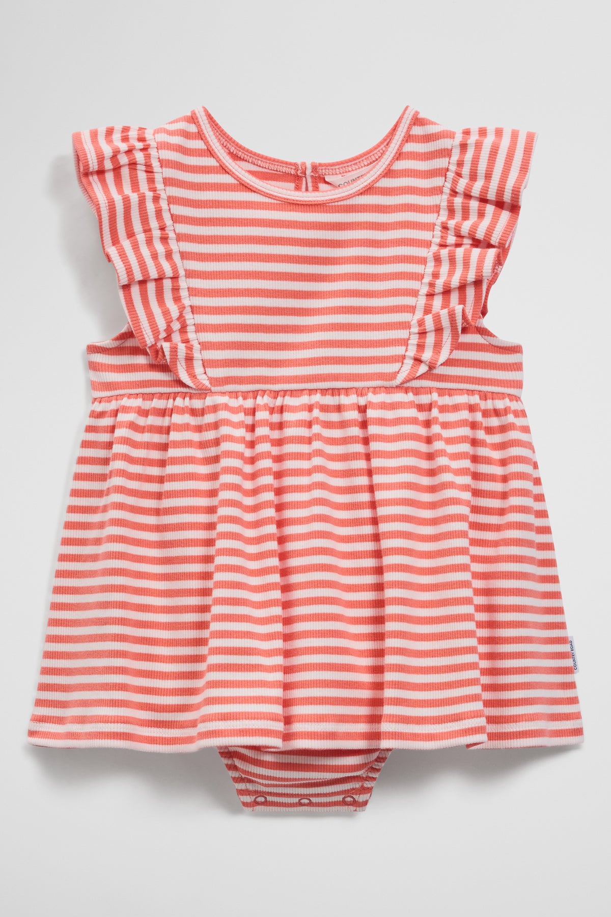 Australian Cotton Blend Sleeveless Rib Romper Dress