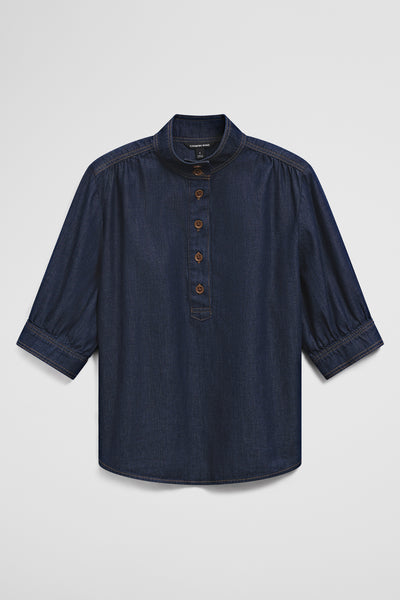 Denim Gather Blouse