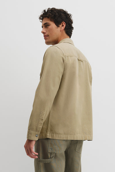 Garment Dyed Workwear Canvas Overshirt