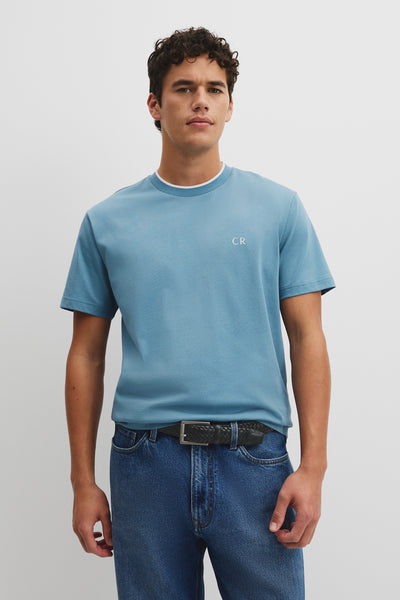 Australian Cotton Cr Logo Tipped T-Shirt