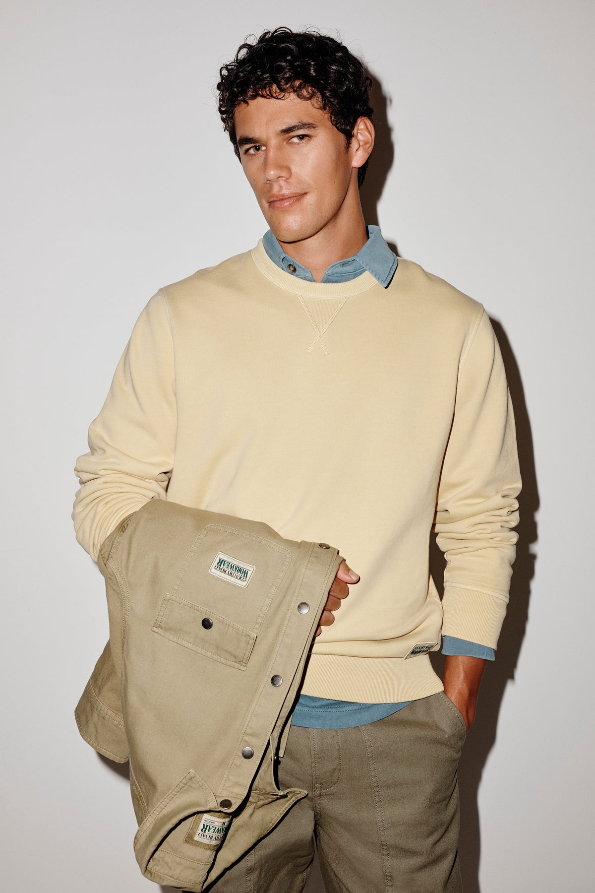 Australian Cotton Garment Dyed Workwear Crew Sweat