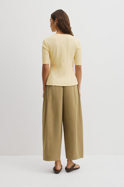 Fine Rib Henley T-Shirt