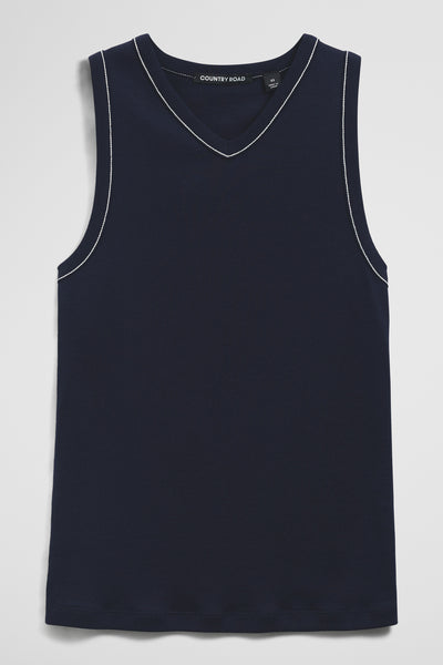 Contrast Stitch Tank