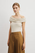 Australian Cotton Fold Over Knit Top
