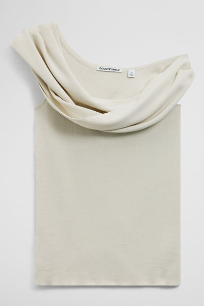 Australian Cotton Fold Over Knit Top