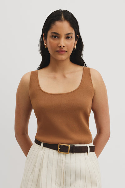 Scoop Neck Knit Tk