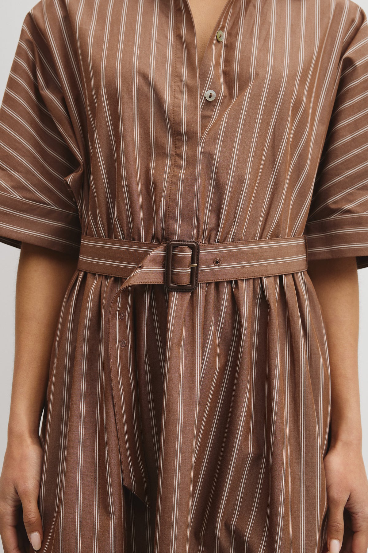 Belted Mini Shirt Dress