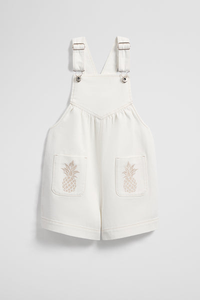 Embroidered Denim Overall