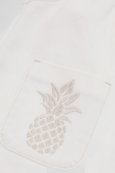 Embroidered Denim Overall