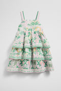 Sleeveless Tier Print Dress