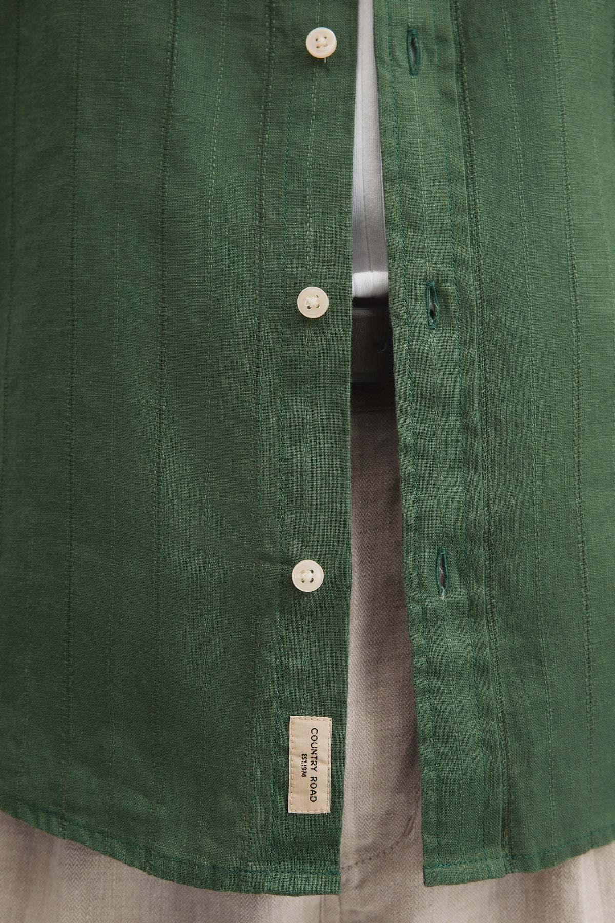 Regular Fit Linen Stripe Shirt