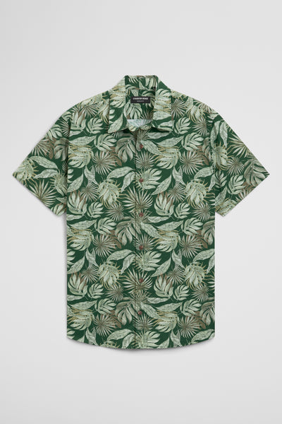 Regular Fit Cotton Rainforest Print Shirt