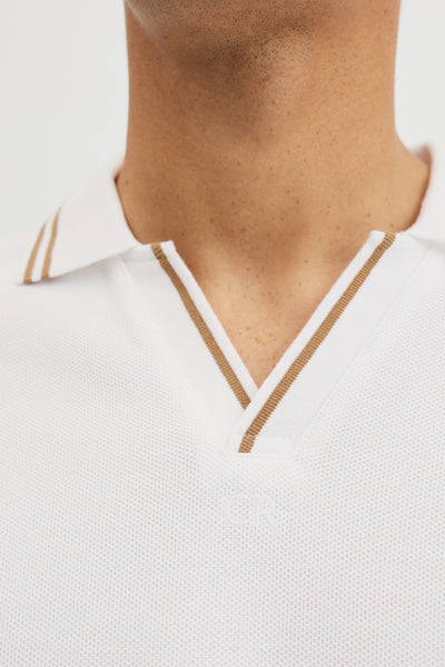 Short Sleeve Txt Cntst Tip Trph