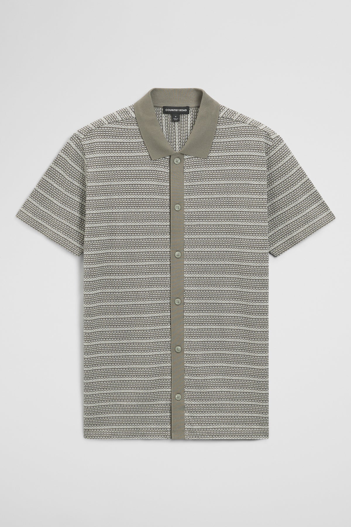 Short Sleeve Jacquard Textured Shirt