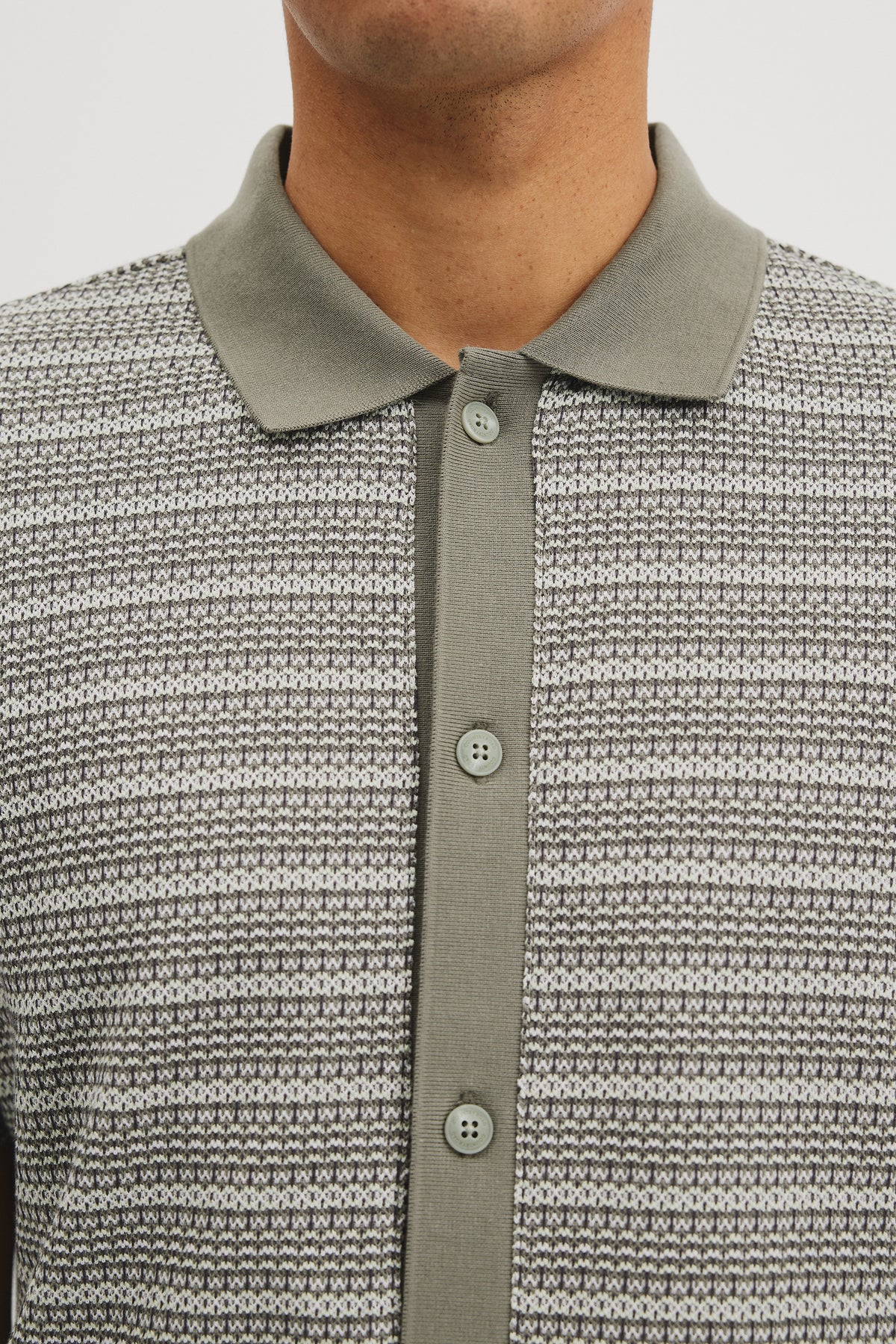 Short Sleeve Jacquard Textured Shirt