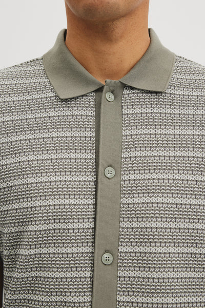 Short Sleeve Jacquard Textured Shirt