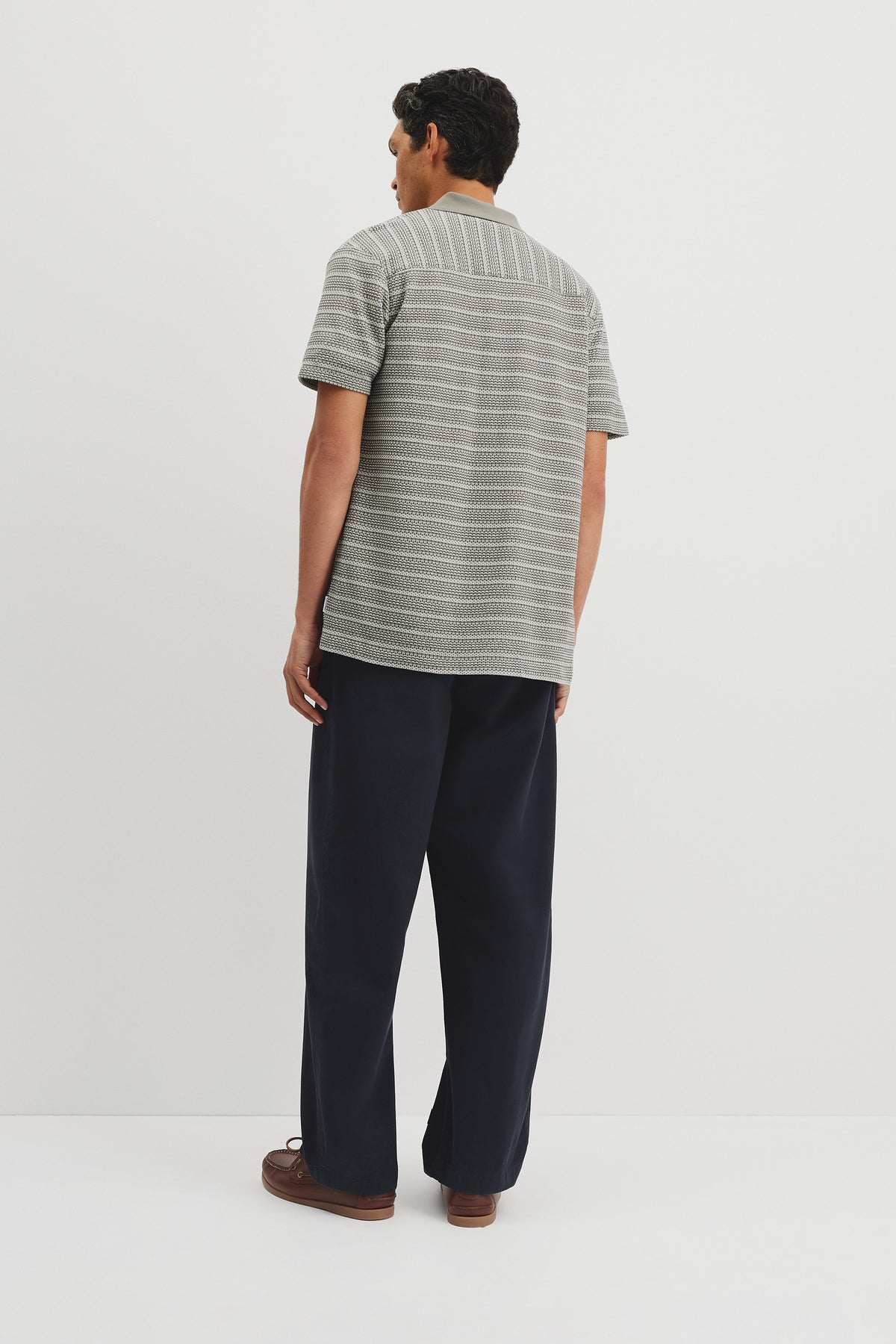 Short Sleeve Jacquard Textured Shirt